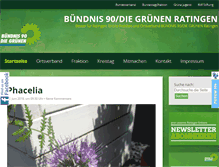 Tablet Screenshot of gruene-ratingen.de